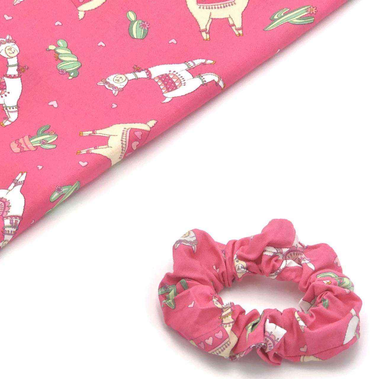 Hot Pink Llama Scrunchie Scrunchies Ozzie Masks 
