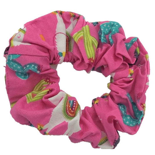Neon Pink Llama Scrunchie Scrunchies Ozzie Masks 