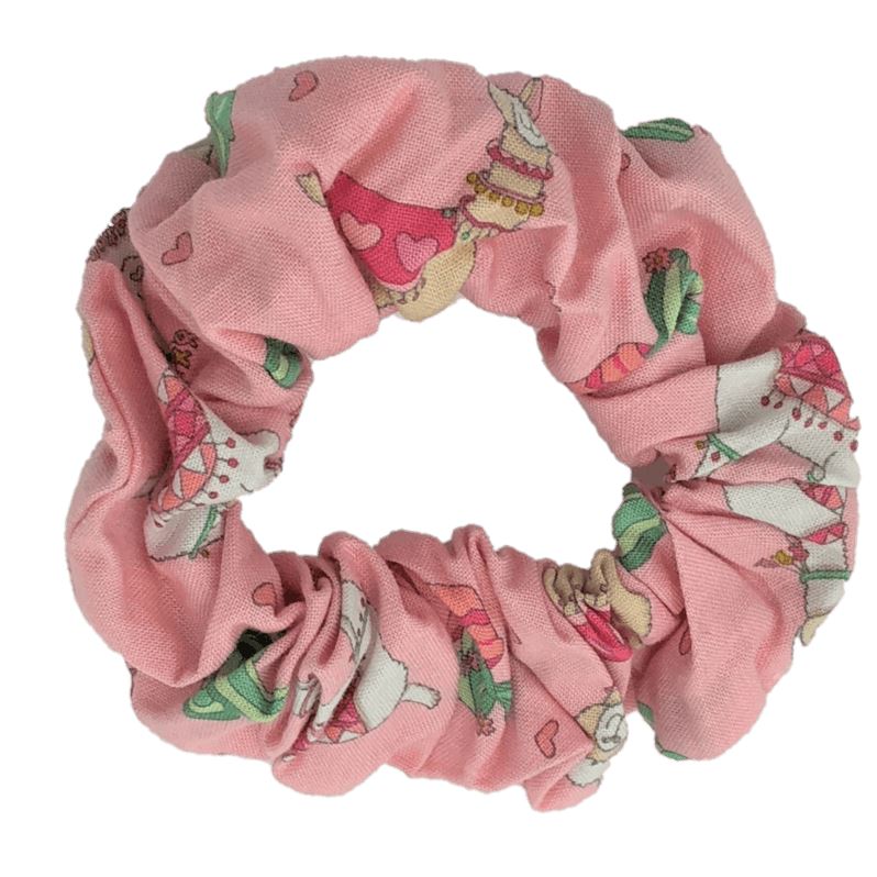 Pale Pink Llama Scrunchie Scrunchies Ozzie Masks 