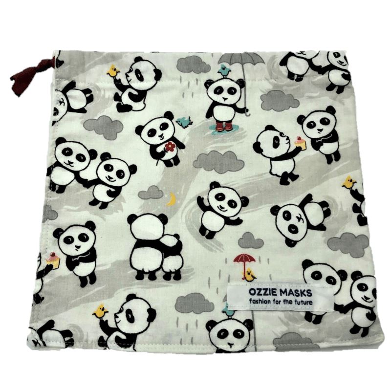 Pandas White Background Fashion Bag Fashion Bags Ozzie Masks 