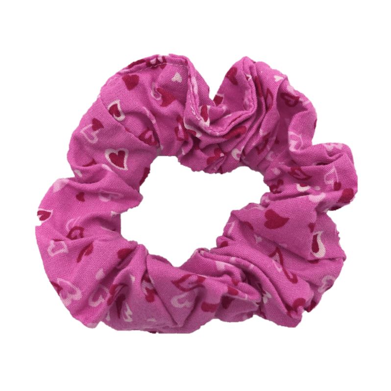 Pink Hearts Scrunchie Scrunchies Ozzie Masks 